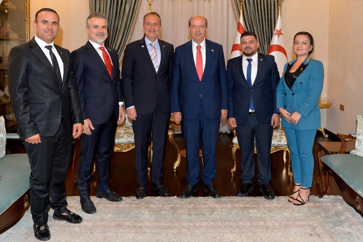 KKTC Cumhurbaşkanı Ersin Tatar, Fatih Erbakan’ı Kabul Etti